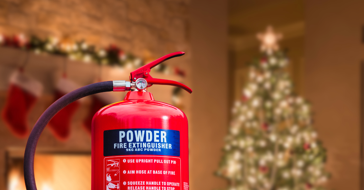 Useful fire extinguisher at Christmas.